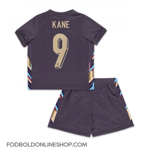 England Harry Kane #9 Udebane Trøje Børn EM 2024 Kortærmet (+ Korte bukser)